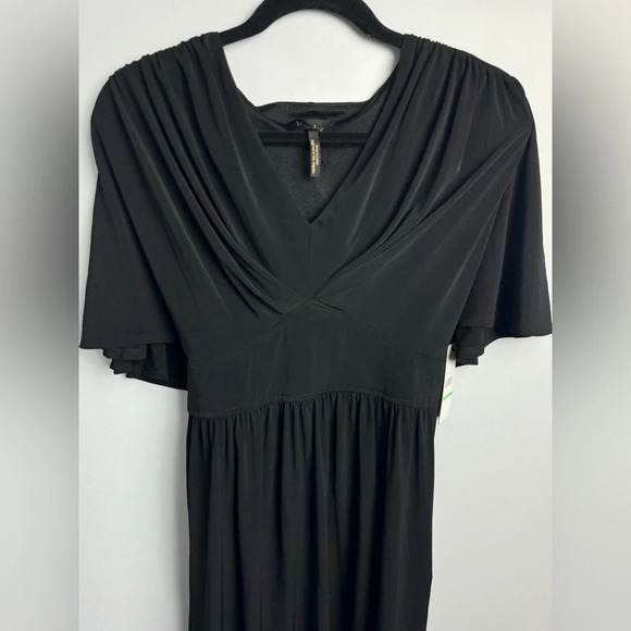 Laundry by Shelli Segal short sleeve black midi dress size 8 - Picture 8 of 8